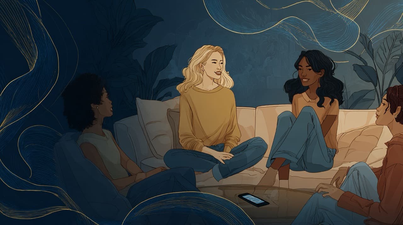 Friends having meaningful conversations together